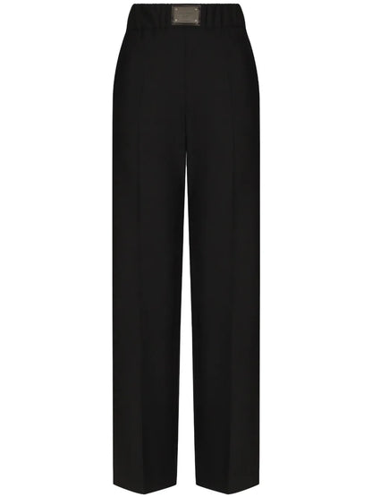 High-Waisted Flared Trousers