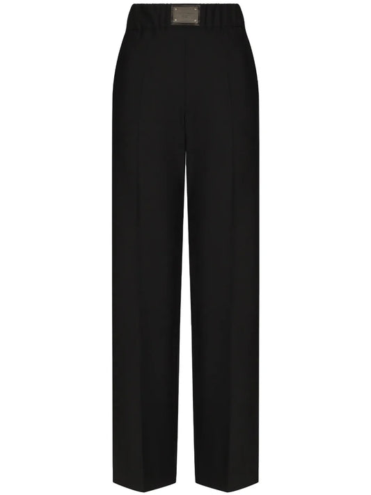 High-Waisted Flared Trousers