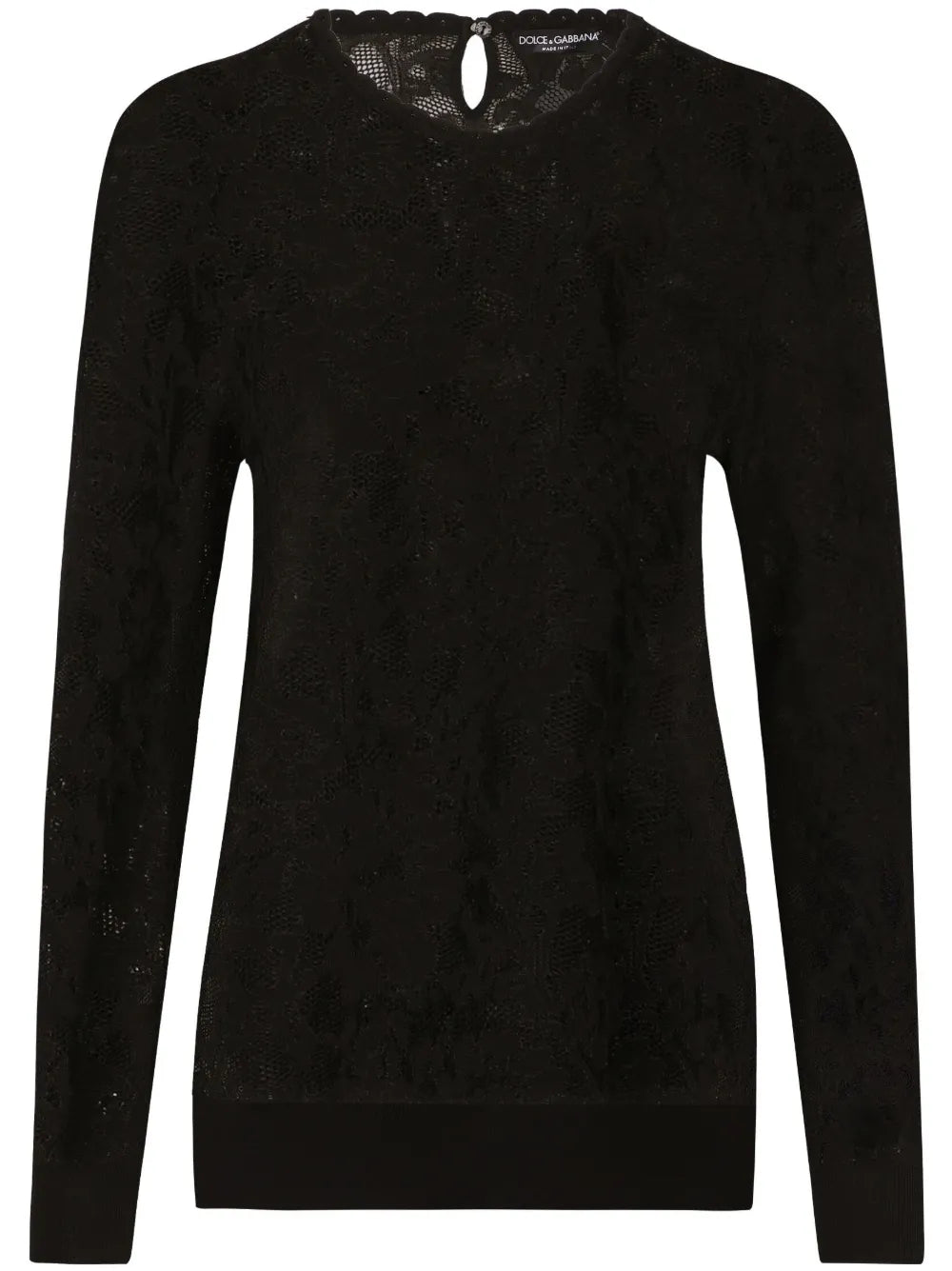 Round-Neck Sheer Top