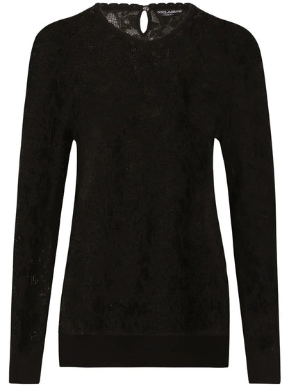 Round-Neck Sheer Top