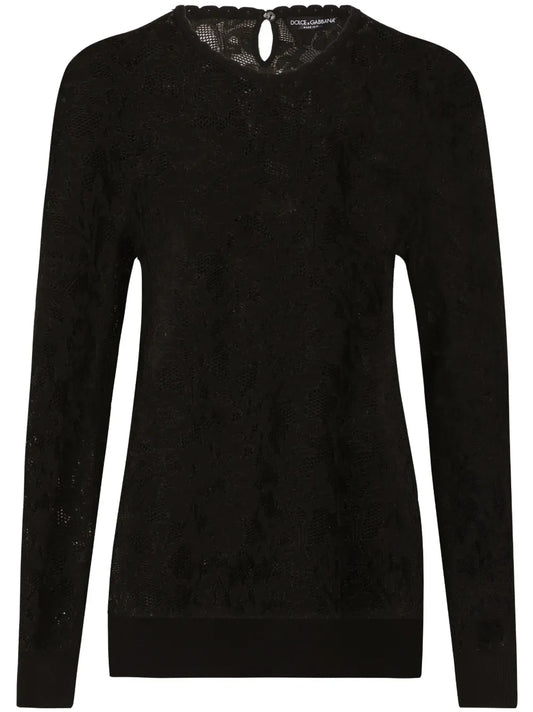 Round-Neck Sheer Top
