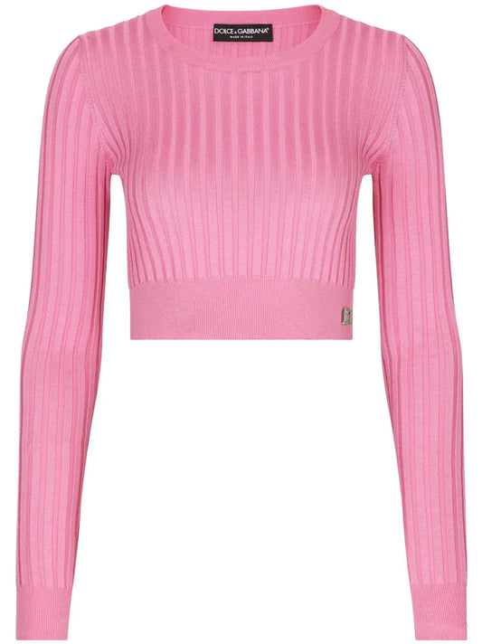 Dg-Plaque Cropped Top
