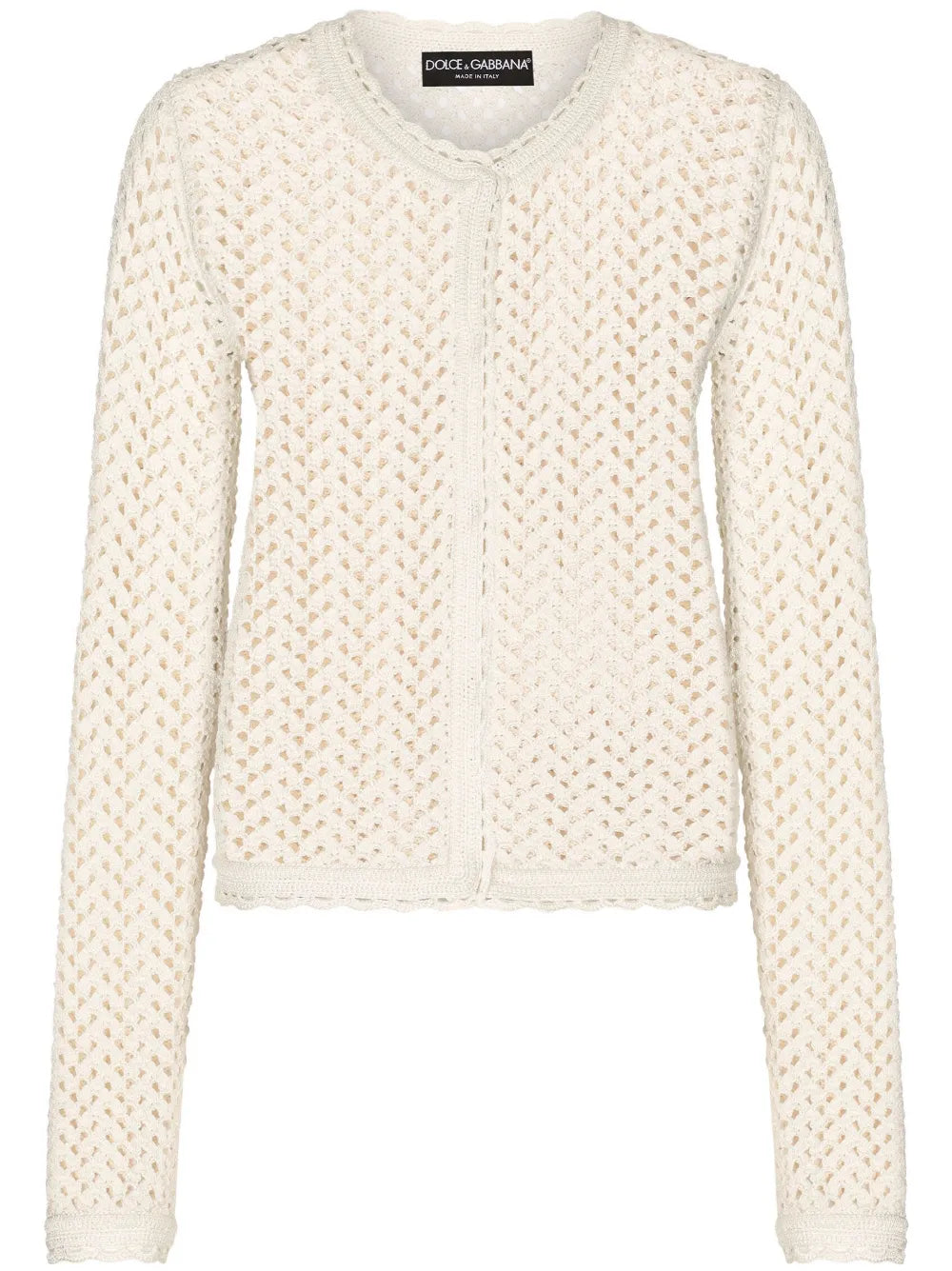 Crochet-Knit Cardigan