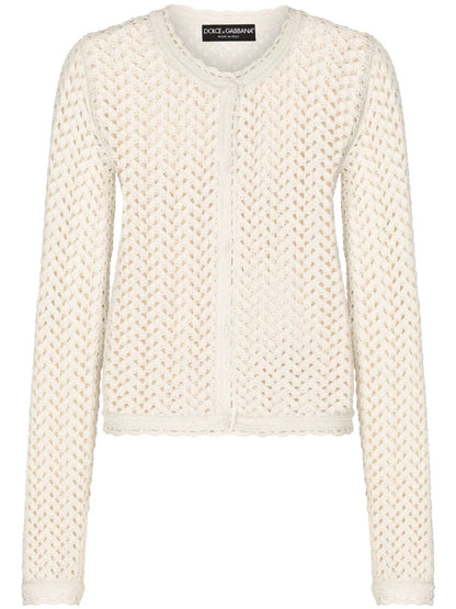 Crochet-Knit Cardigan