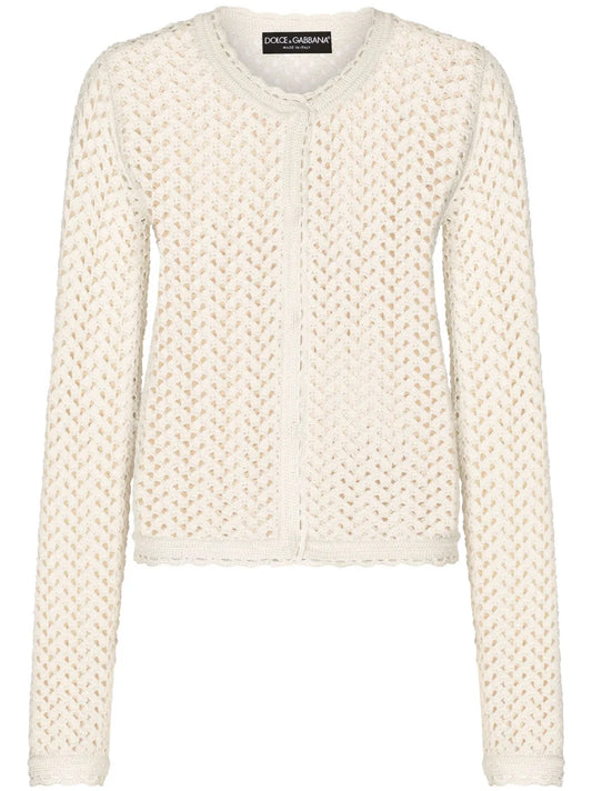 Crochet-Knit Cardigan