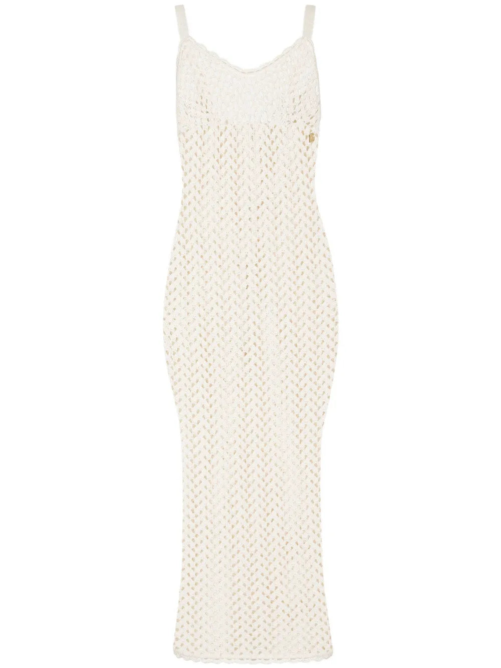 Crochet-Knit Midi Dress