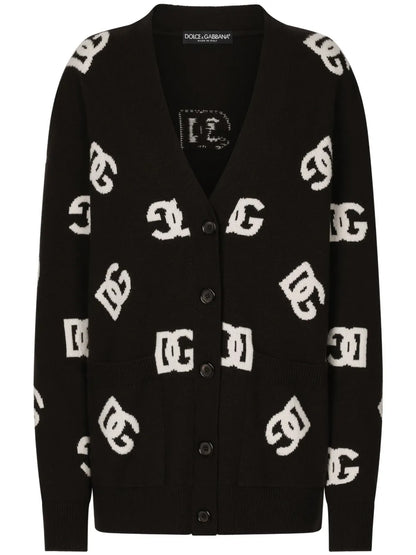 Dg Monogram Virgin Wool Cardigan