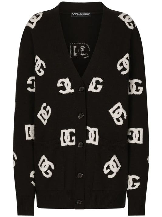 Dg Monogram Virgin Wool Cardigan