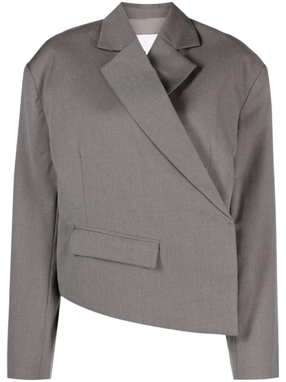 Asymmetric Cropped Blazer