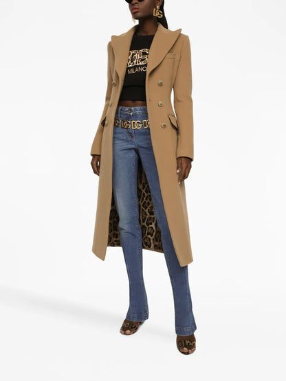 Double-Breasted Midi Coat