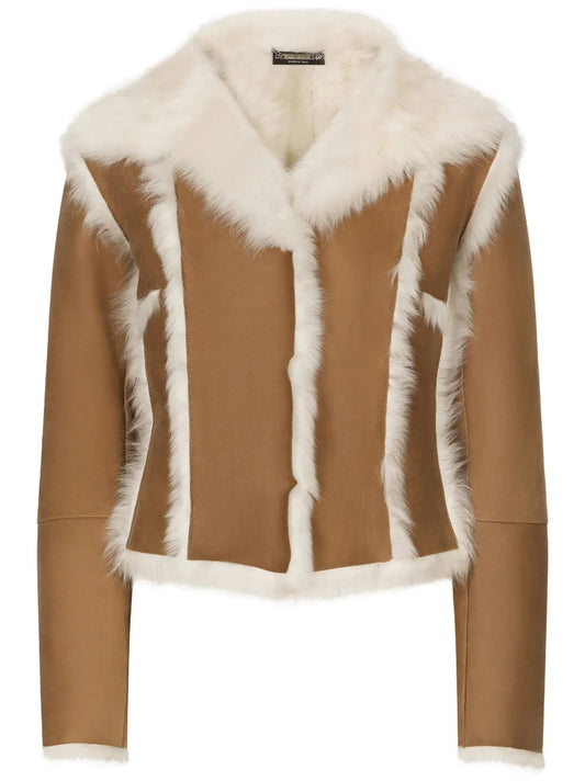Seam-Detail Lambskin Jacket