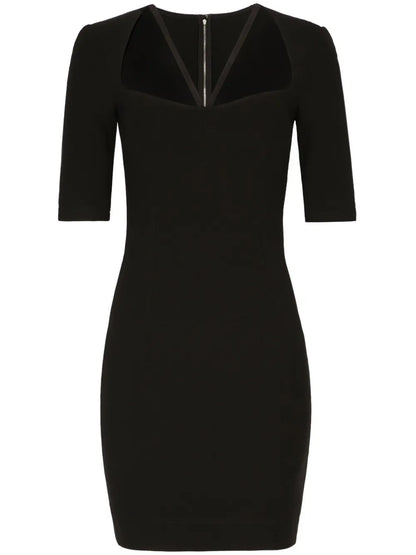 Strappy Half-Length Sleeves Minidress