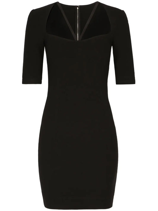 Strappy Half-Length Sleeves Minidress