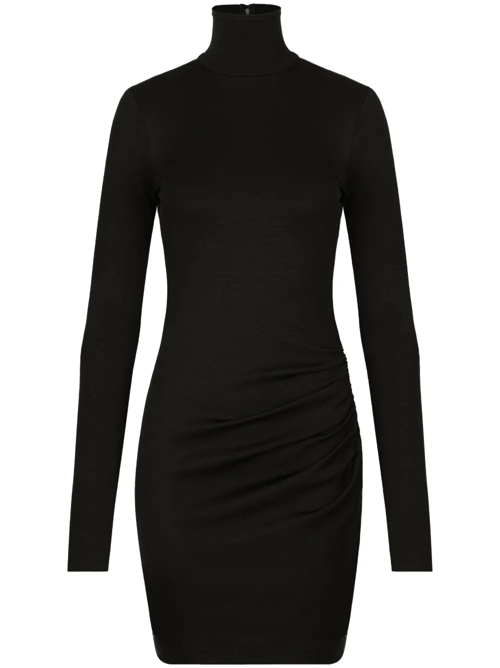 Ruched High-Neck Minidress