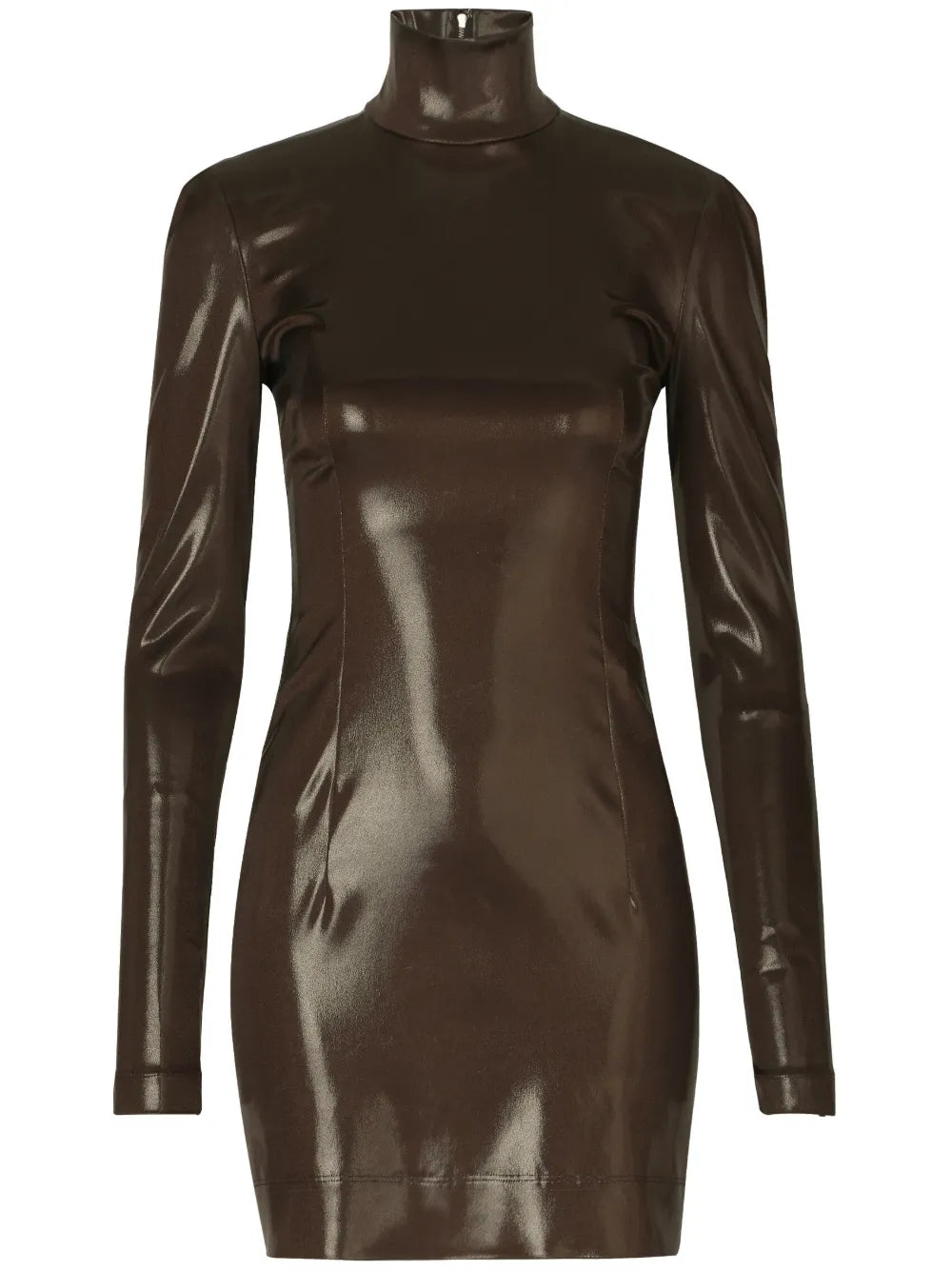 Long-Sleeve High-Shine Dress