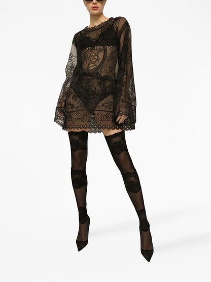 Semi-Sheer Lace Dress