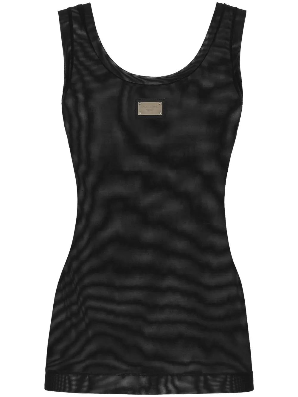 Logo-Plaque U-Neck Tank Top