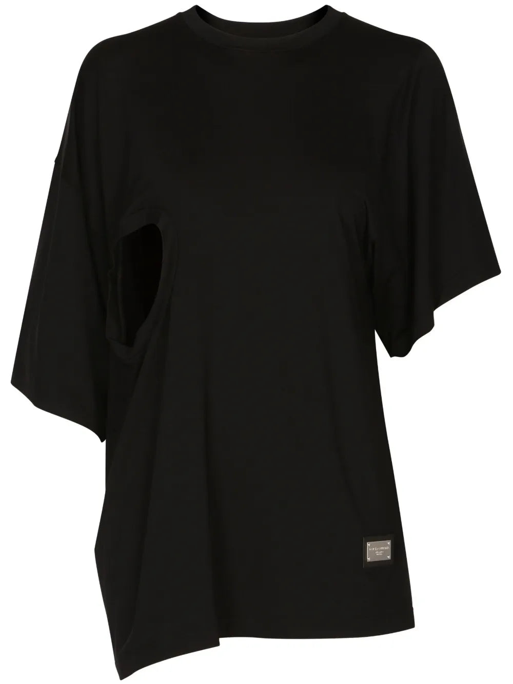 Asymmetric Logo-Plaque T-Shirt