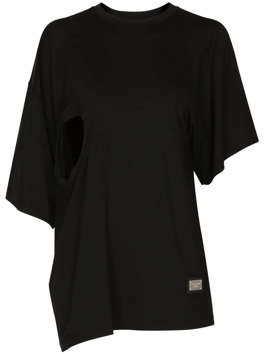 Asymmetric Logo-Plaque T-Shirt