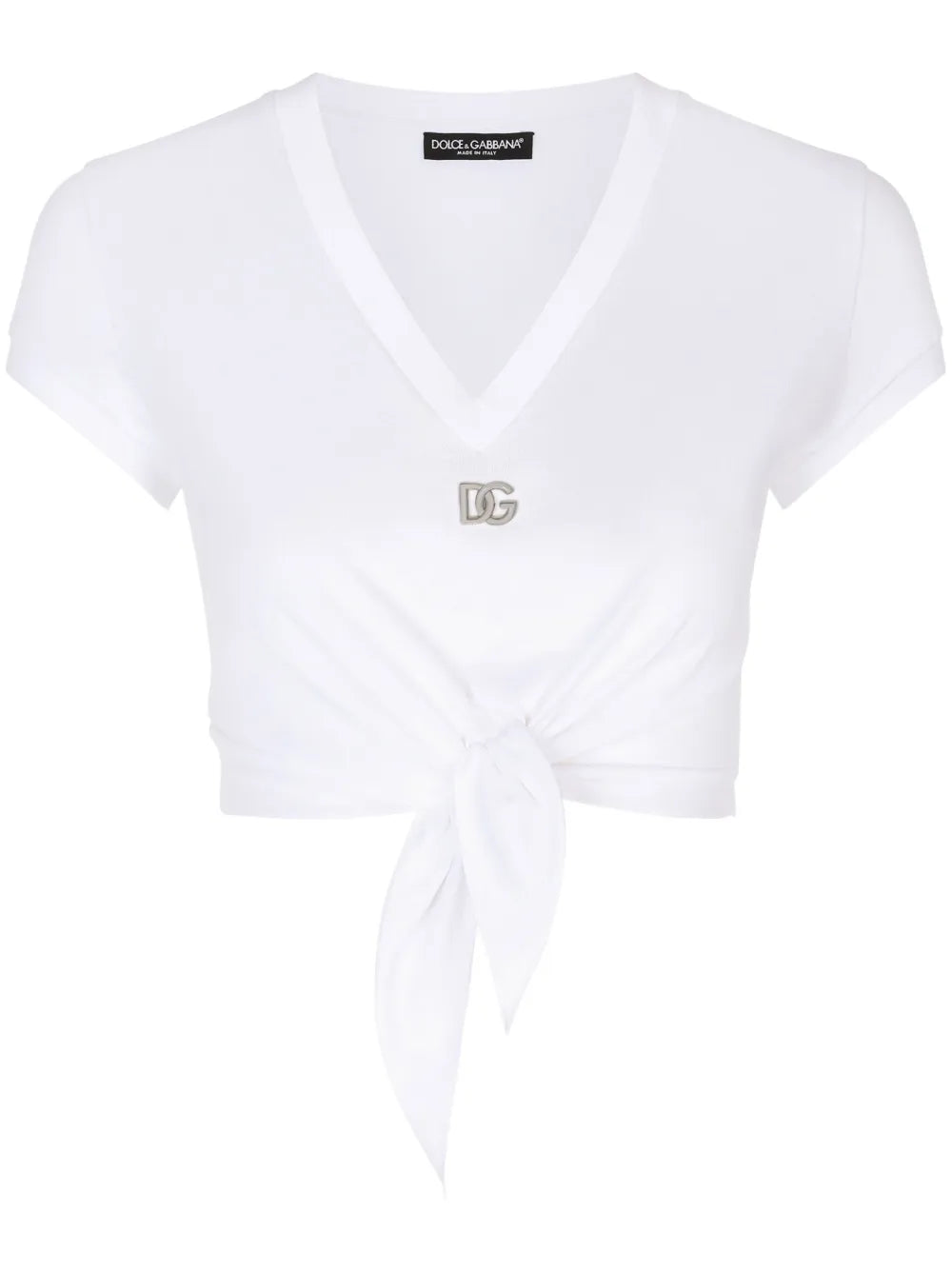 Logo-Embroidered Tie-Waist T-Shirt