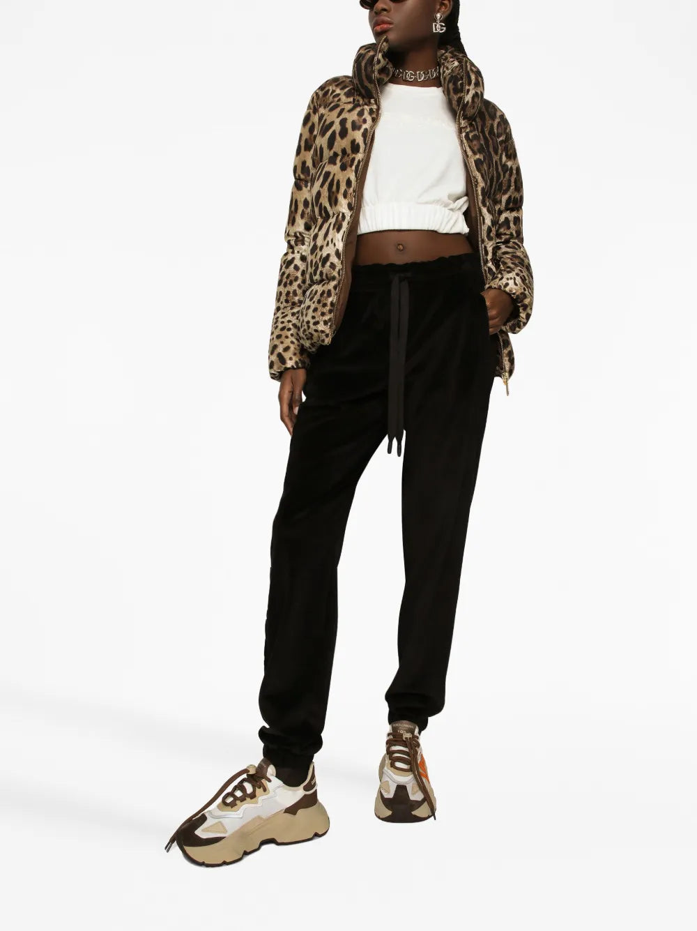 Leopard-Print Padded Jacket