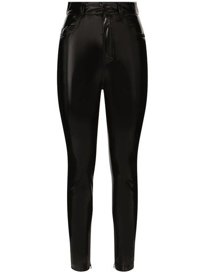 High-Waisted Skinny Trousers