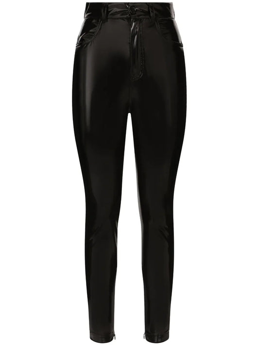 High-Waisted Skinny Trousers