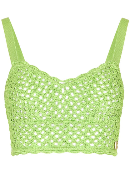 Crochet-Knit Bralette Top