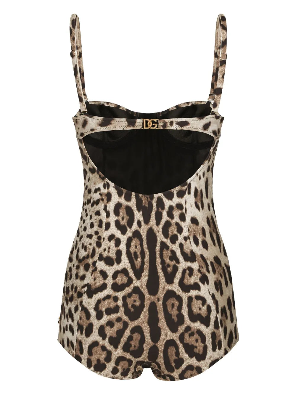 Leopard-Print Logo-Lettering Swimsuit