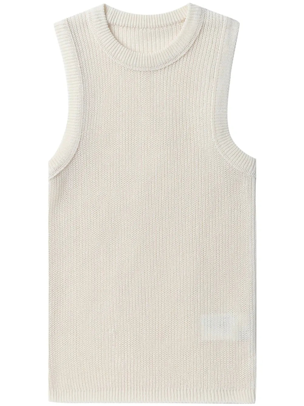 Crew-Neck Sleeveless Knitted Top