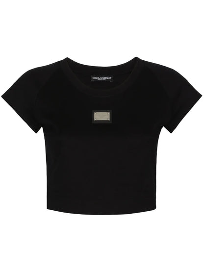 Logo-Plaque Cropped T-Shirt