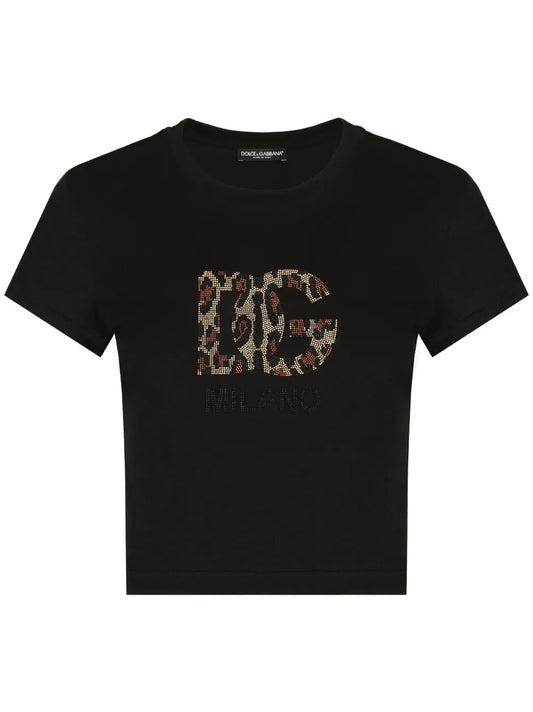 Logo-Appliqué Cropped T-Shirt