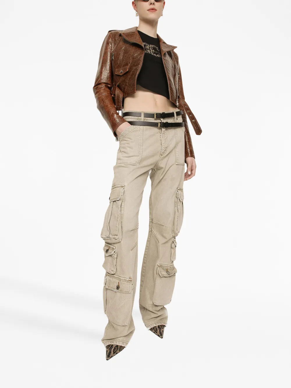 Logo-Appliqué Cropped T-Shirt