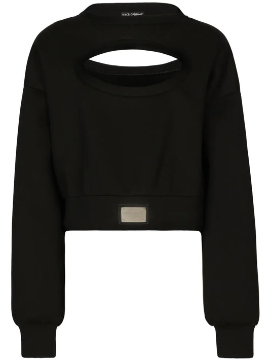 Logo-Plaque Cut-Out Jumper