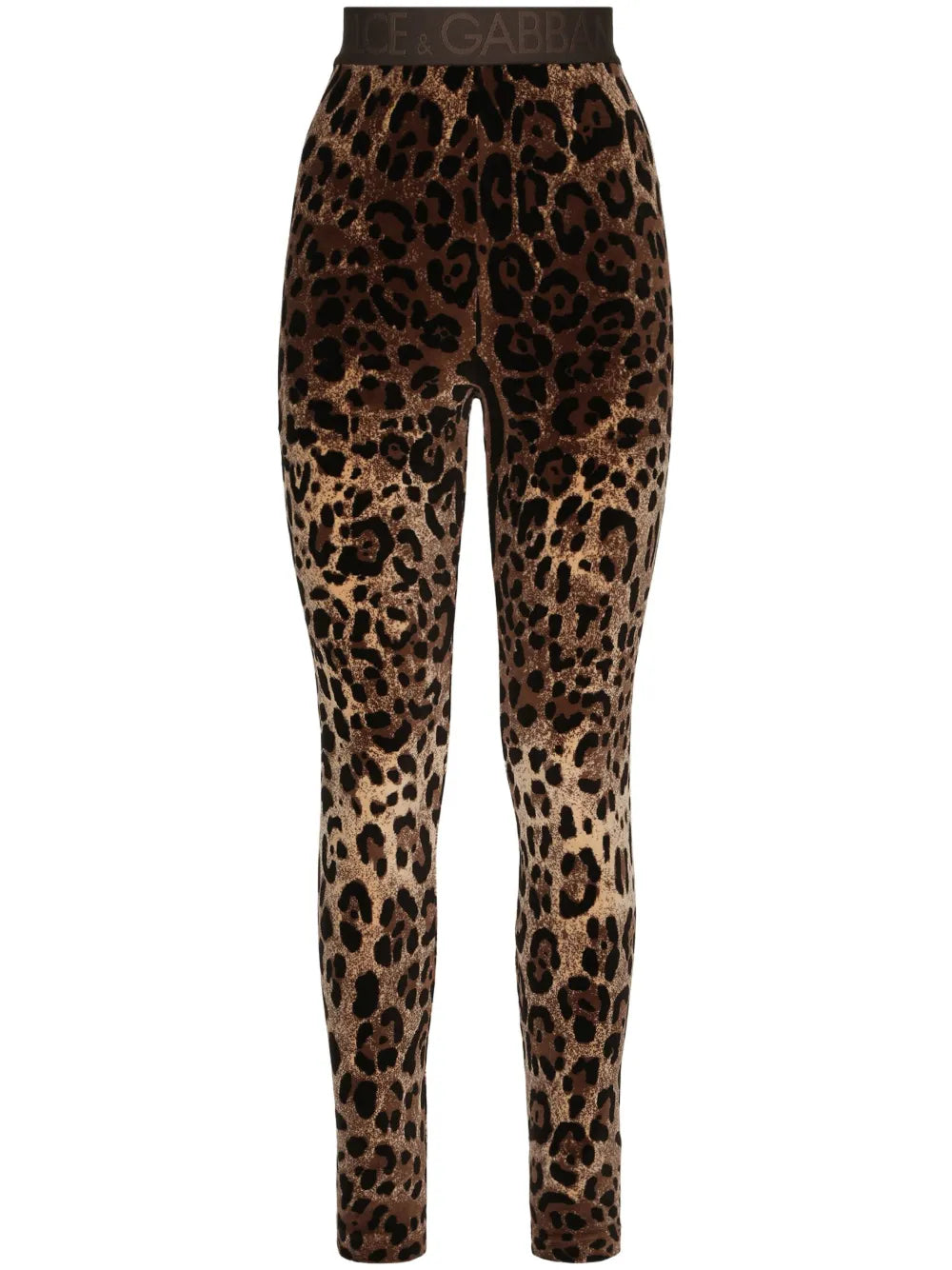 Leopard-Print Jacquard Leggings