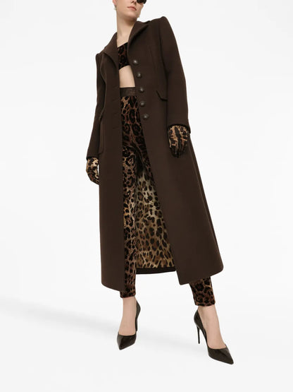 Leopard-Print Jacquard Leggings