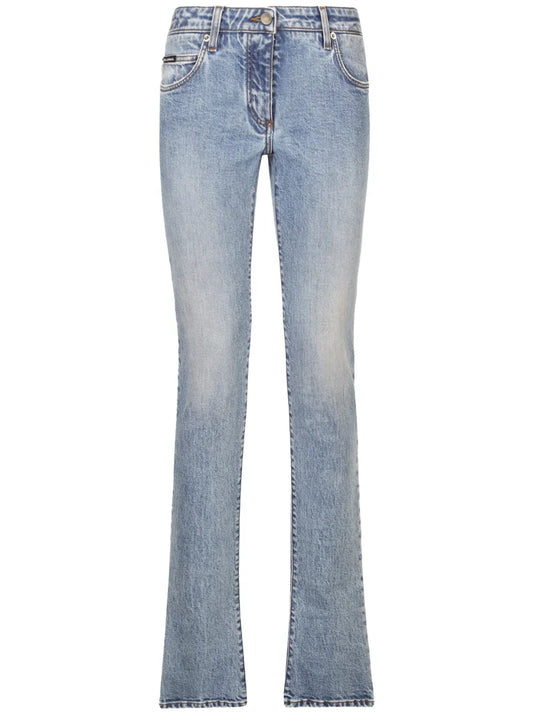 Logo-Patch Low-Rise Bootcut Jeans