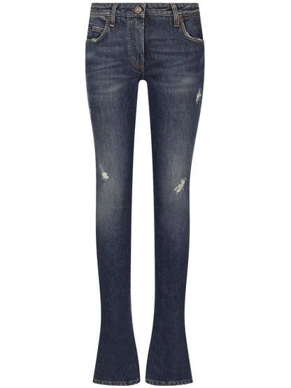 Mid-Rise Slim-Cut Jeans