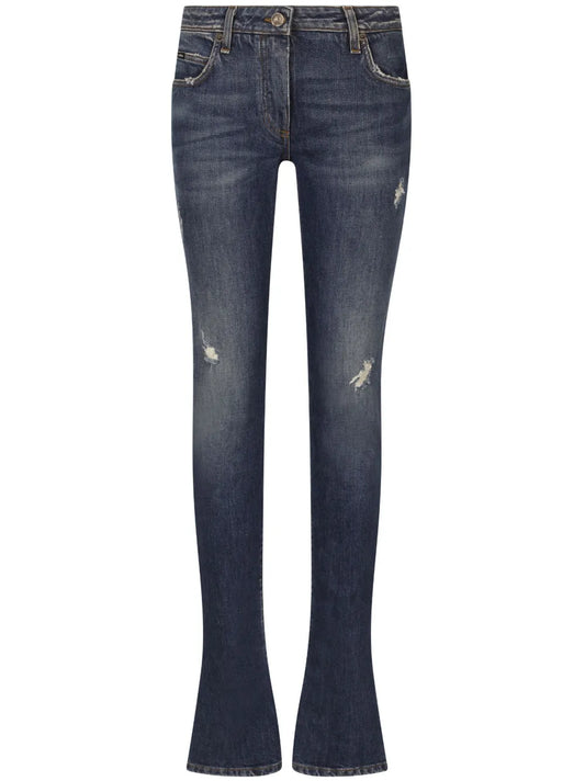 Mid-Rise Slim-Cut Jeans