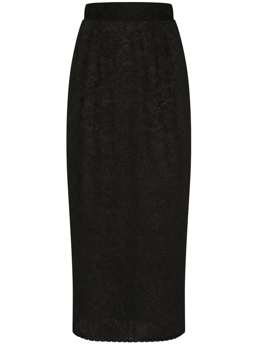 Floral-Lace Midi Skirt