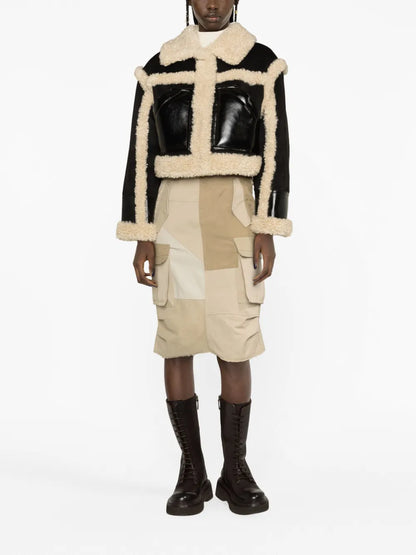 Edith Faux-Shearling Cropped Jacket
