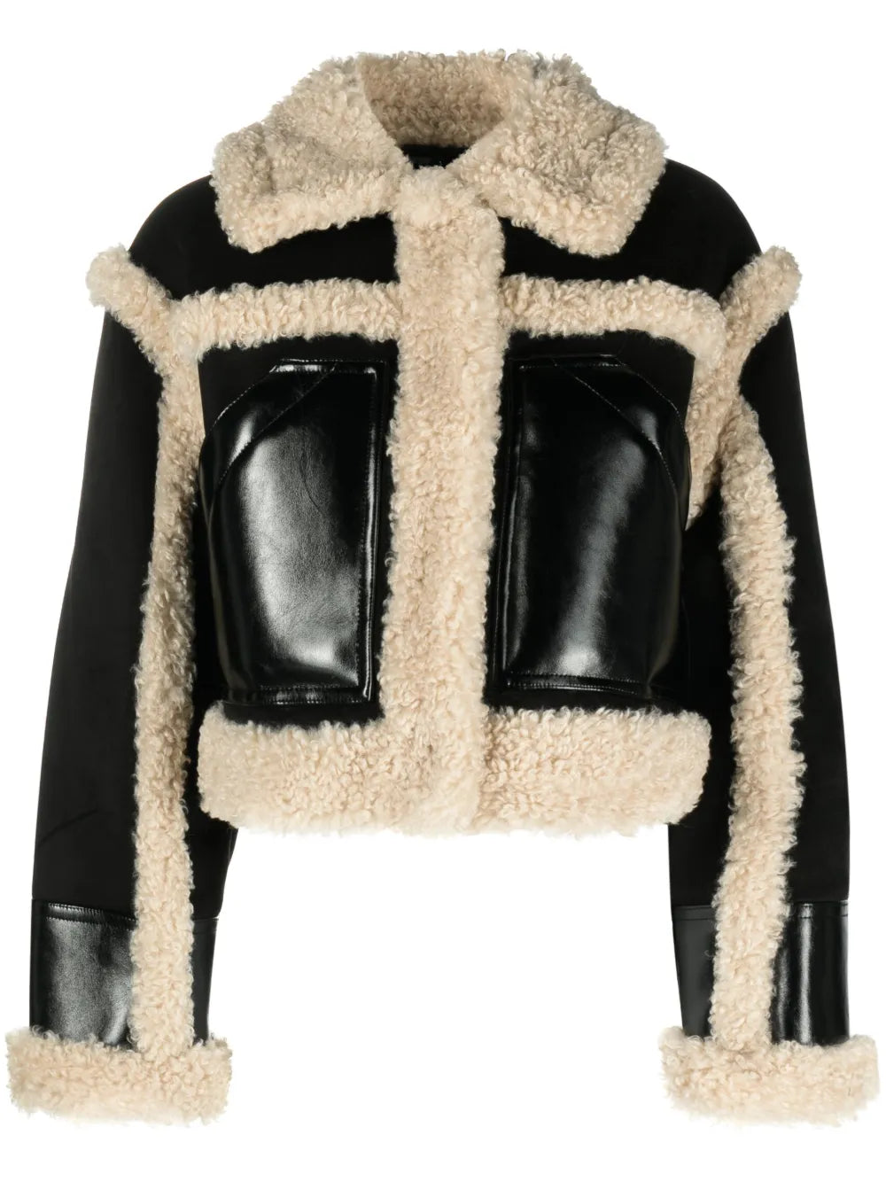 Edith Faux-Shearling Cropped Jacket