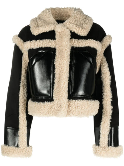 Edith Faux-Shearling Cropped Jacket