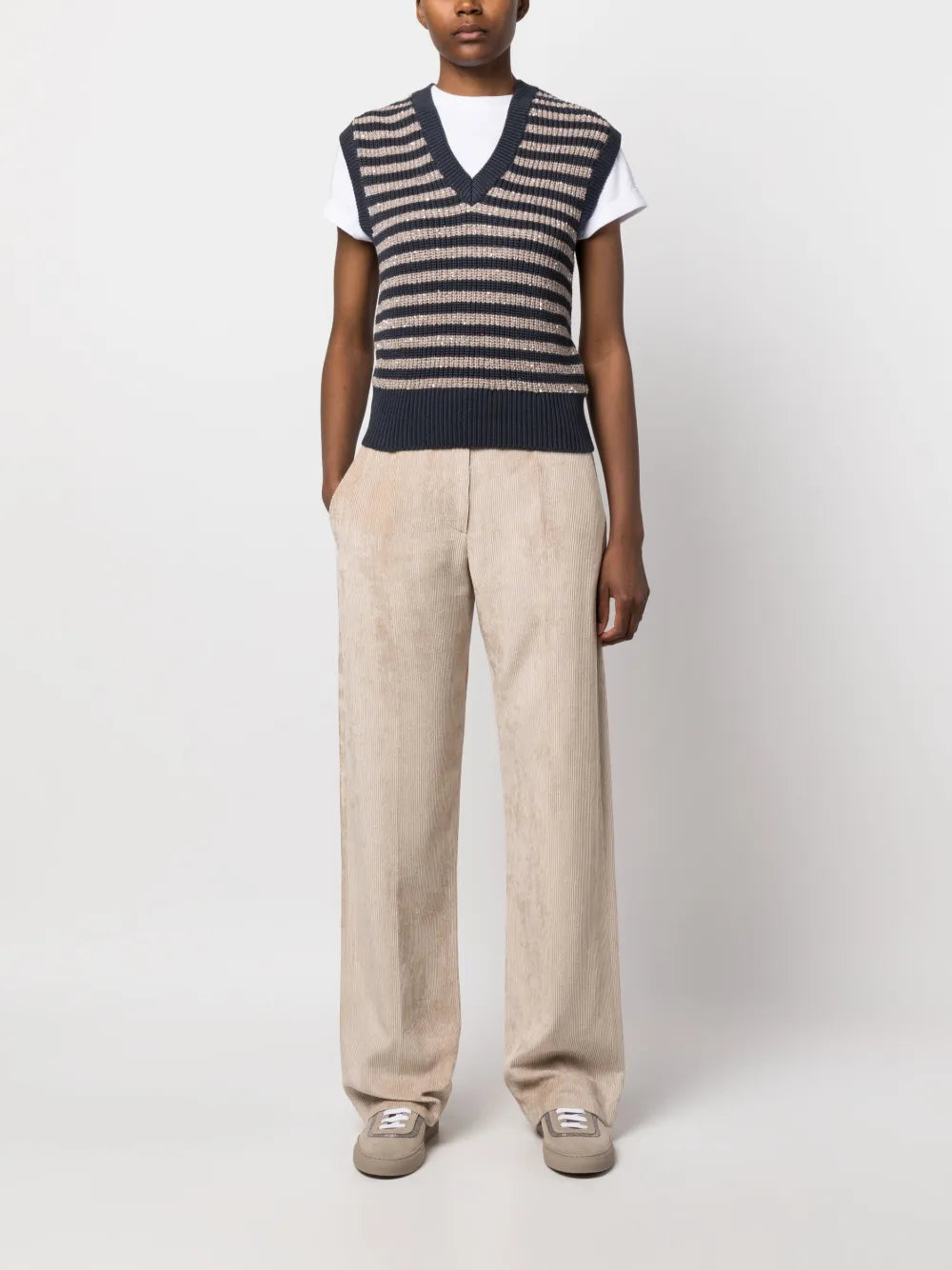 Corduroy Wide-Leg Trousers