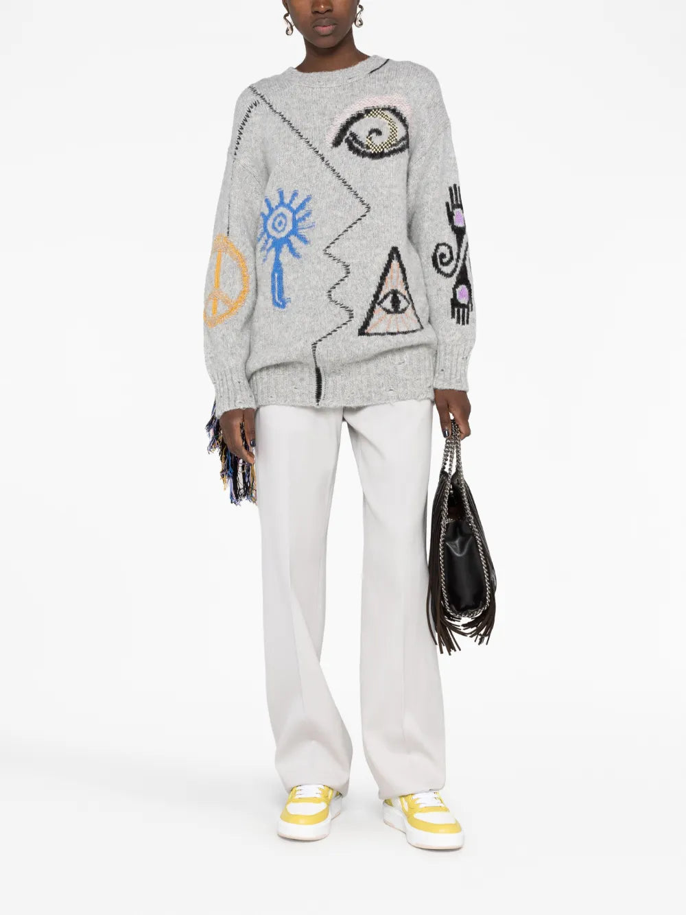 Folk Graphic-Embroidered Jumper