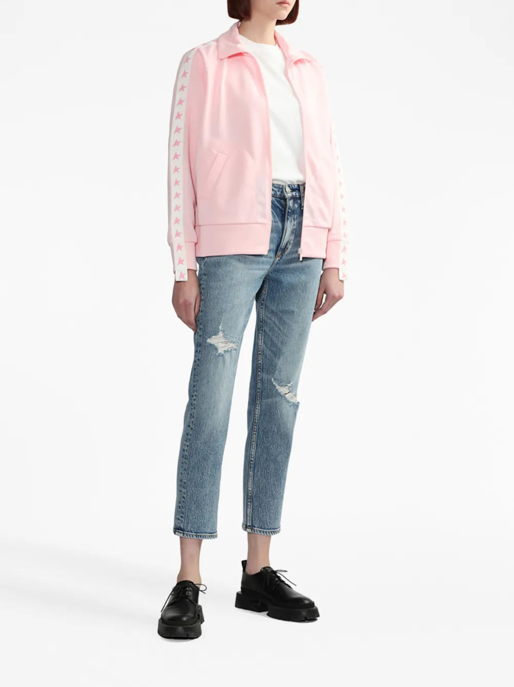 Star-Print Zip-Up Sweatshirt