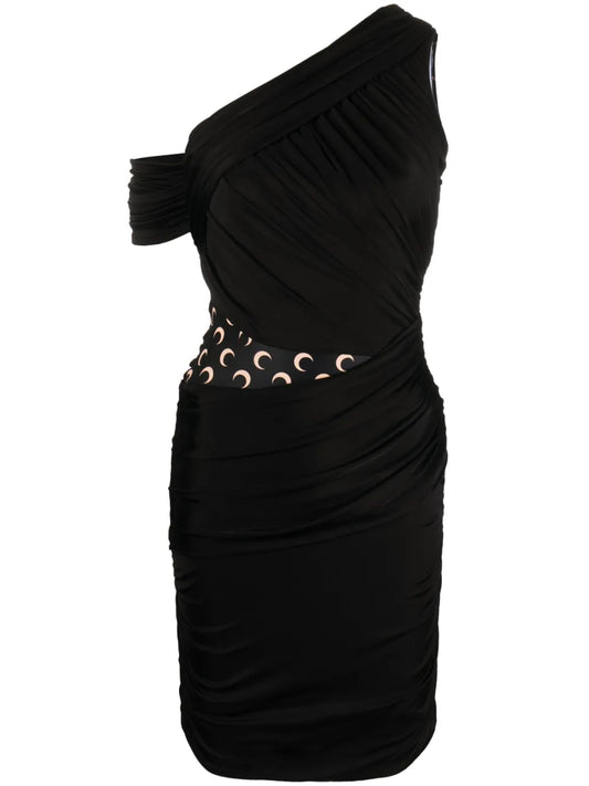 Draped One-Shoulder Dress