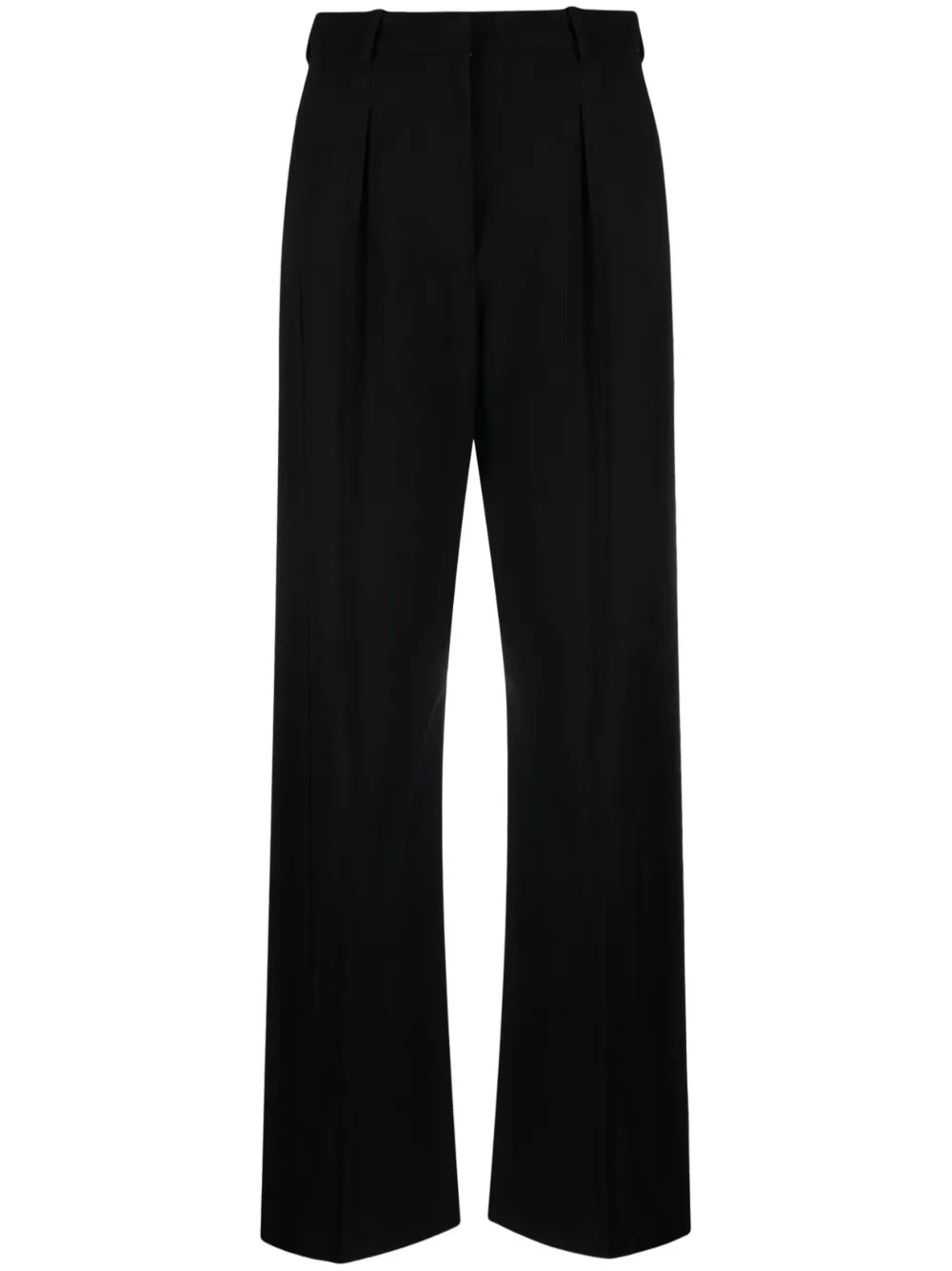 Pressed-Crease Straight-Leg Trousers