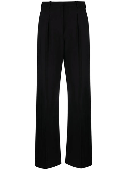 Pressed-Crease Straight-Leg Trousers