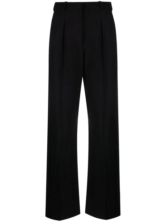 Pressed-Crease Straight-Leg Trousers